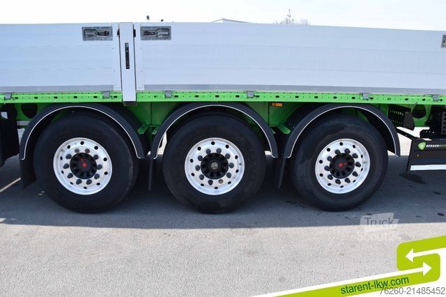 Nyitott félpótkocsi BERGER 60cm Bordwände Rungen Alufelgen SAF Liftachse