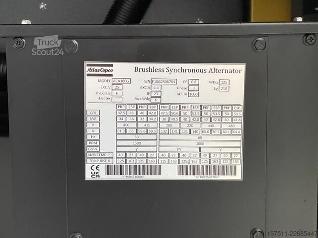 Aggregato Atlas Copco QES 40 KD Emergency Unit
