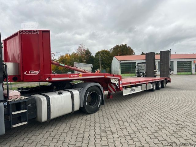 Zema profila puspiekabe FLIEGL SDS 470 / hydr Hubbett / Seilwinde