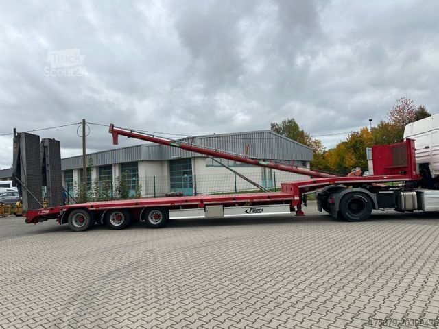 Zema profila puspiekabe FLIEGL SDS 470 / hydr Hubbett / Seilwinde