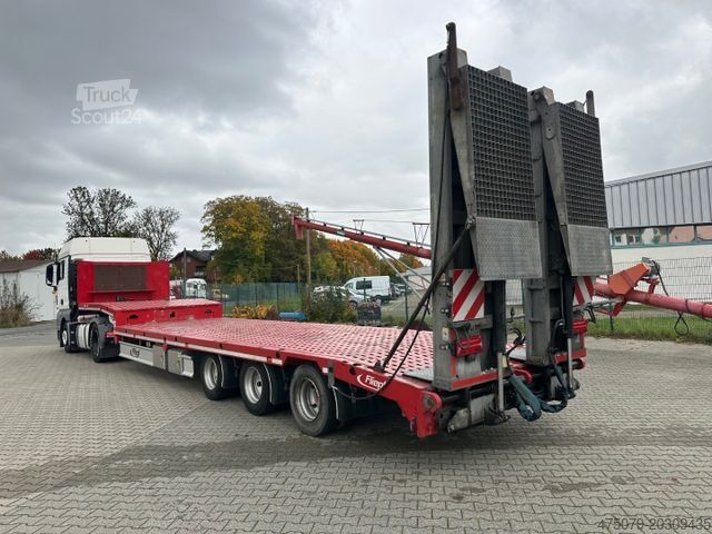 Zema profila puspiekabe FLIEGL SDS 470 / hydr Hubbett / Seilwinde
