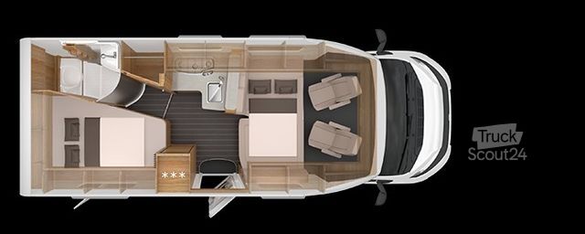 Polointegrovaný karavan KNAUS SKY TI 650 MF Platinum Selection