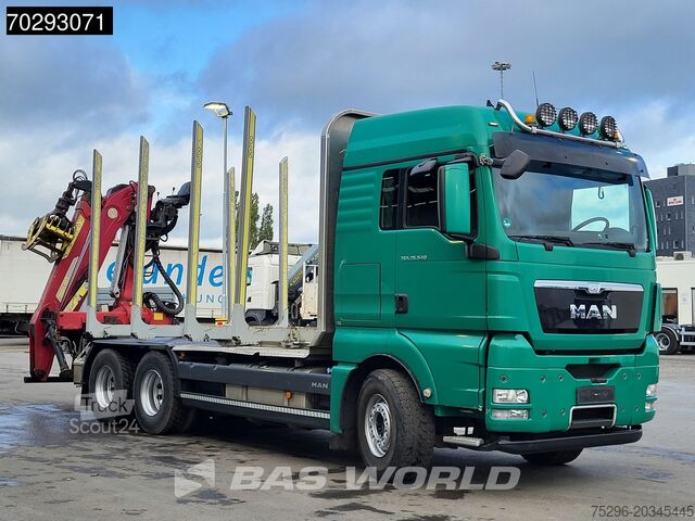 Houtvoertuig MAN TGX 26.540 6X4 TAJFUN L150Z.96 woodcrane Holztr...