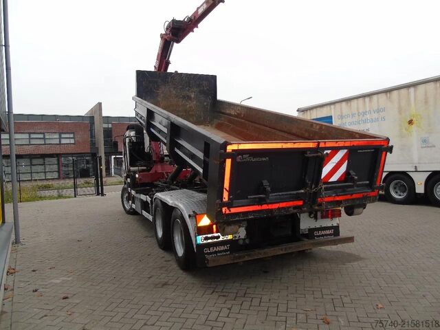 Kipper met kraan DAF CF 85.380 + MANUAL + HMF 1680 + HYVA + 6X2