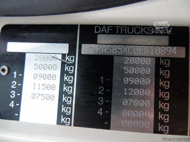 Kipper met kraan DAF CF 85.380 + MANUAL + HMF 1680 + HYVA + 6X2