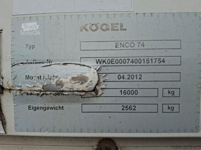 Komercijalno vozilo Kögel 745 BDF Brücke Edscha Schiebeplane InnenH 2,50m