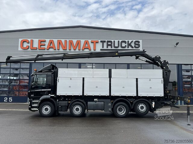 Самосвал с краном DAF FAX CF 480 Kipper met HMF 21 Tonmeter laadkraan