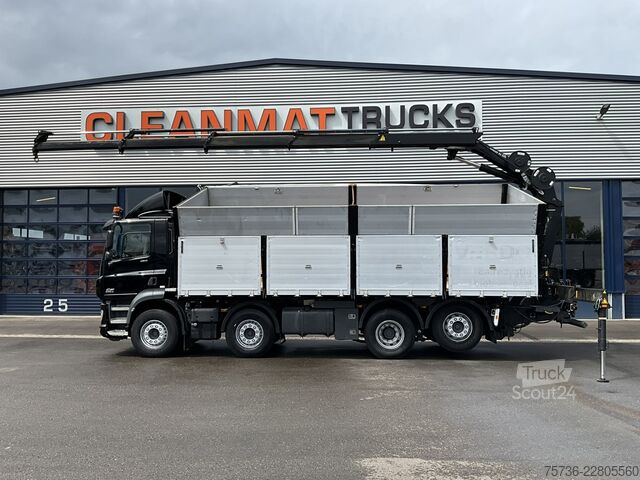 Самосвал с краном DAF FAX CF 480 Kipper met HMF 21 Tonmeter laadkraan