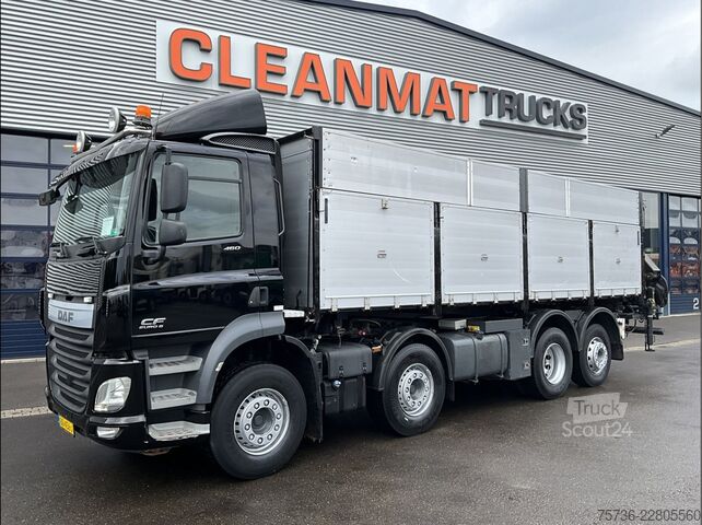 Самосвал с краном DAF FAX CF 480 Kipper met HMF 21 Tonmeter laadkraan