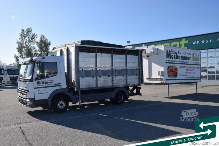 Prevoznik stoke MERCEDES-BENZ Atego 815 BDF-Viehaufbau + Kühlaufbau