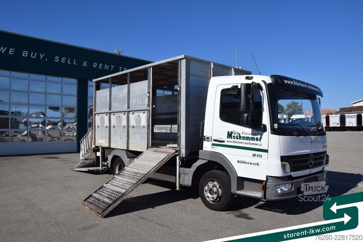 Prevoznik stoke MERCEDES-BENZ Atego 815 BDF-Viehaufbau + Kühlaufbau