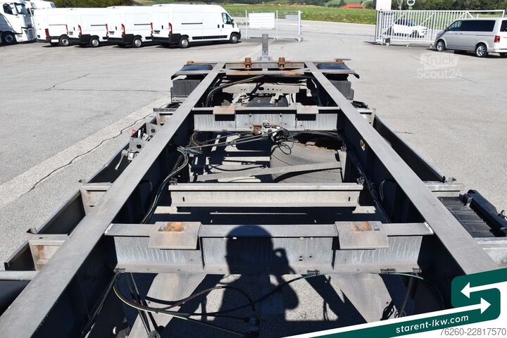 Anhänger Fahrgestell SCHMITZ CARGOBULL Lafette AWF 18, BDF Wechselrahmen, TÜV 02/2027