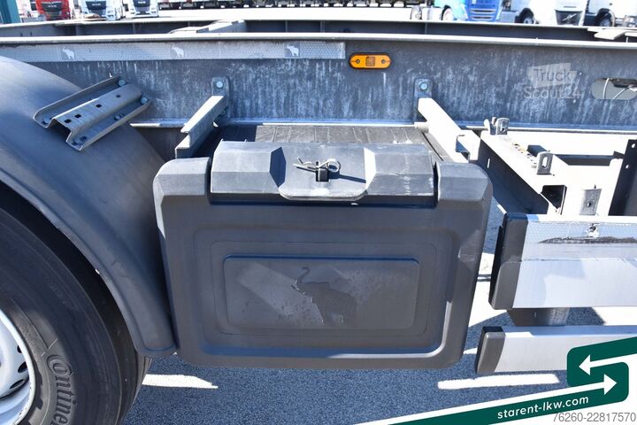 Anhänger Fahrgestell SCHMITZ CARGOBULL Lafette AWF 18, BDF Wechselrahmen, TÜV 02/2027