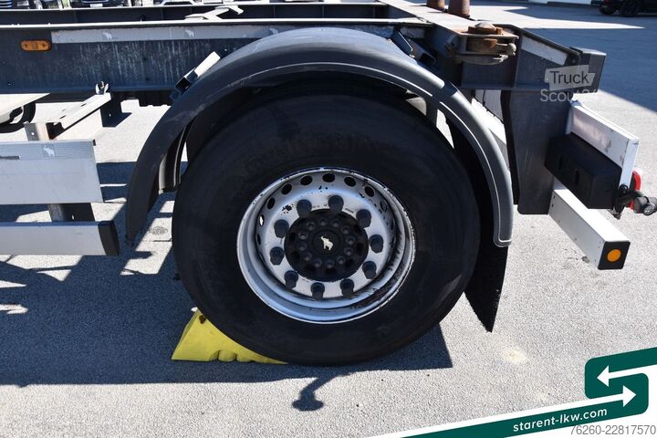 Anhänger Fahrgestell SCHMITZ CARGOBULL Lafette AWF 18, BDF Wechselrahmen, TÜV 02/2027