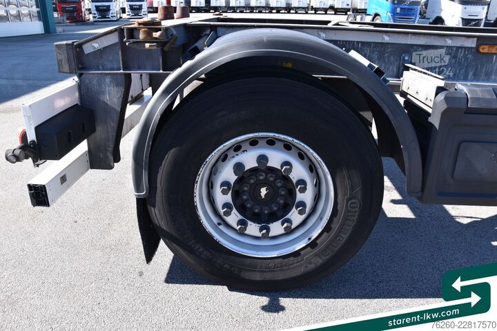 Anhänger Fahrgestell SCHMITZ CARGOBULL Lafette AWF 18, BDF Wechselrahmen, TÜV 02/2027