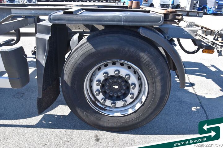 Anhänger Fahrgestell SCHMITZ CARGOBULL Lafette AWF 18, BDF Wechselrahmen, TÜV 02/2027