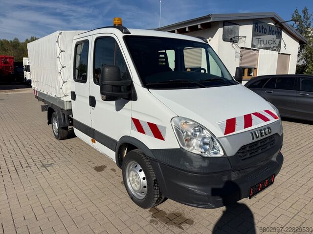 Pick-up pakettiauto IVECO Daily 29L13 Pritsche+Plane/DoKA 7-Sitze/AHK 3300