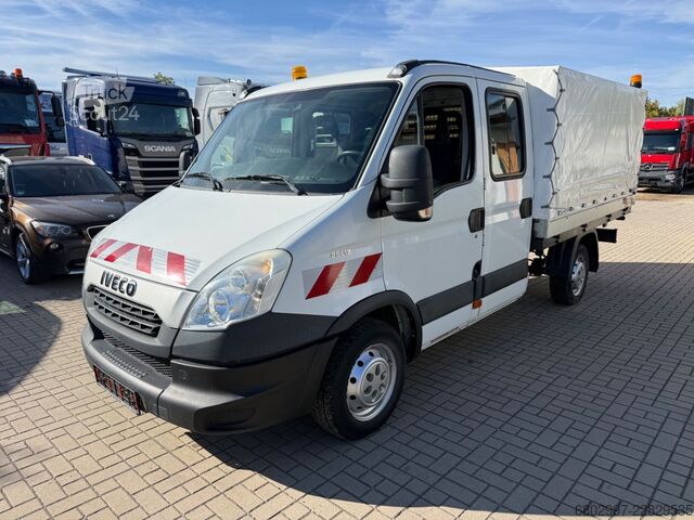 Verhollinen pakettiauto IVECO Daily 29L13 Pritsche+Plane/DoKA 7-Sitze/AHK 3300
