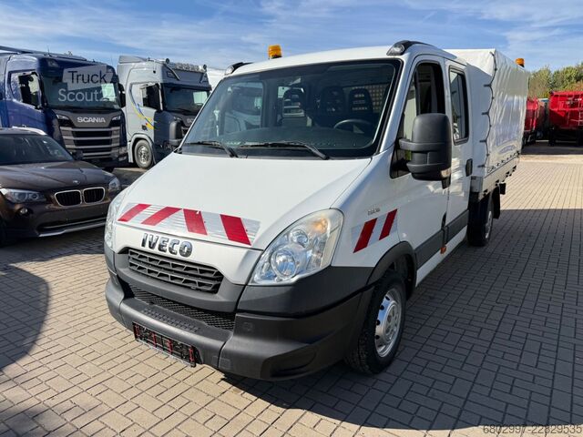 Verhollinen pakettiauto IVECO Daily 29L13 Pritsche+Plane/DoKA 7-Sitze/AHK 3300