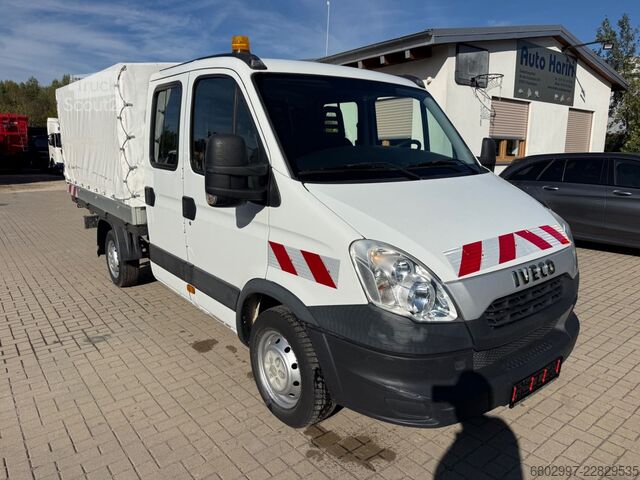 Verhollinen pakettiauto IVECO Daily 29L13 Pritsche+Plane/DoKA 7-Sitze/AHK 3300
