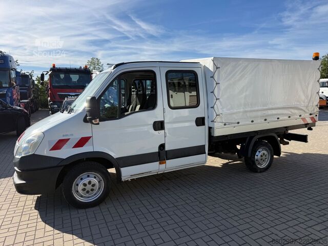 Verhollinen pakettiauto IVECO Daily 29L13 Pritsche+Plane/DoKA 7-Sitze/AHK 3300