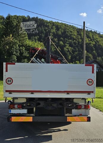 Truck with flatbed (open) Mercedes-Benz Hiab Palfinger Fassi F545-6 JIB L426