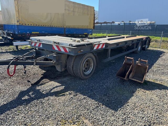 Remorque porte-engins surbaissée Bruns 3 achs Kombi Tieflader Rampen luft Conta