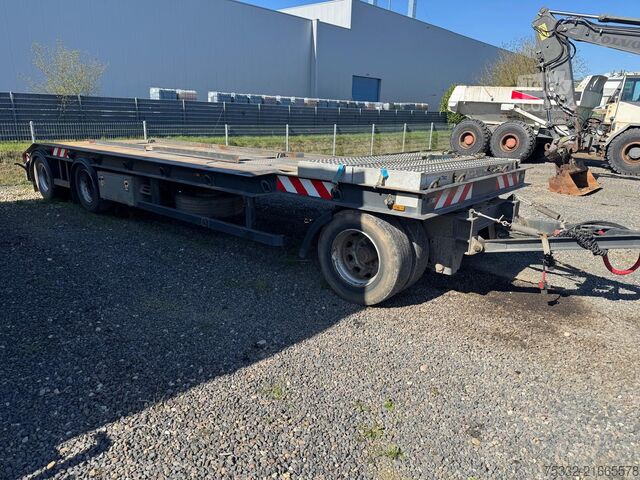 Remorque porte-engins surbaissée Bruns 3 achs Kombi Tieflader Rampen luft Conta
