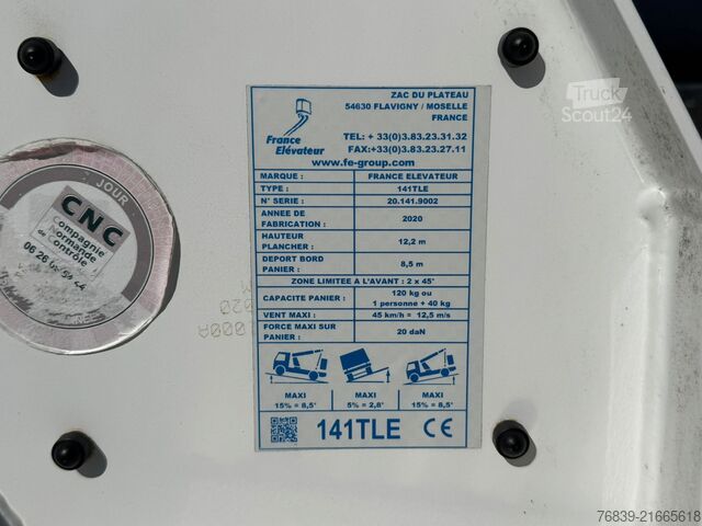 Plate-forme de levage Iveco Daily