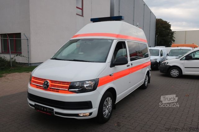 Brandweerwagen VOLKSWAGEN T6 KTW Hochdach lang 1. Hand/ SHZ / Fzg. Nr:A1