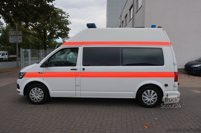 Brandweerwagen VOLKSWAGEN T6 KTW Hochdach lang 1. Hand/ SHZ / Fzg. Nr:A1
