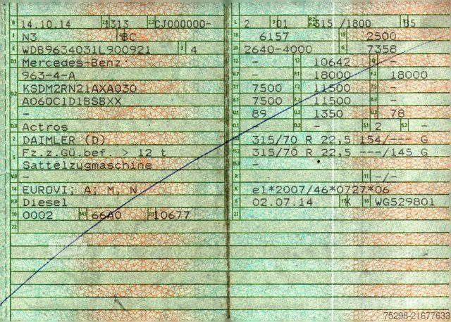 Standard SZM MERCEDES-BENZ Actros 1843