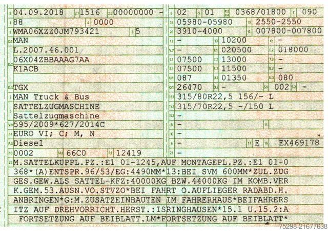 Standard SZM MAN TGX 18.500 4x2 BLS/Retarder/Stadklima/Mikrowelle