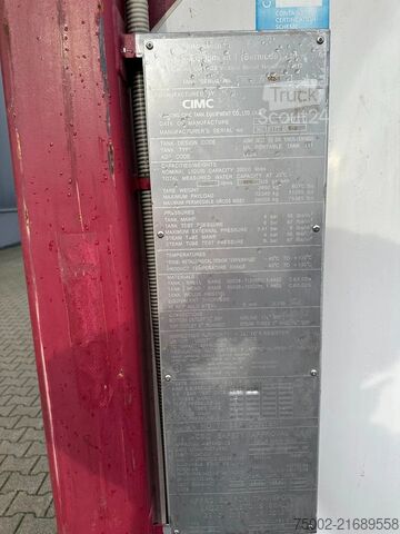 Tank konteyneri CIMC tankcontainers 20FT ISO /  25.040L / L4BN / T12 / steam heatin...