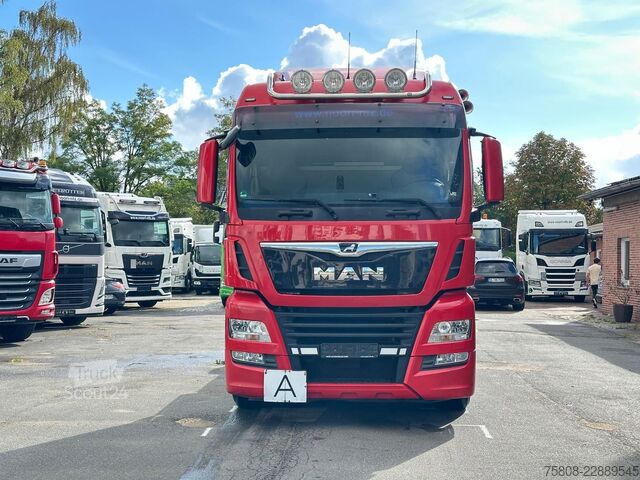 Camión portacontenedores de gancho MAN TGX 26.500 6x2 Meiller RS21.70 Funk Lift/Lenk