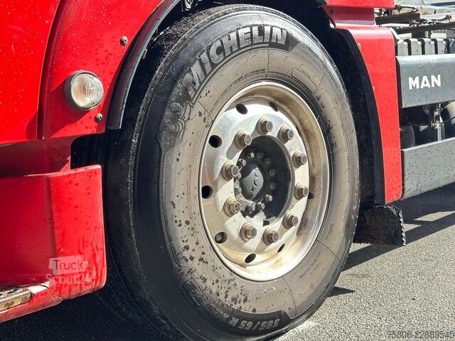 Camión portacontenedores de gancho MAN TGX 26.500 6x2 Meiller RS21.70 Funk Lift/Lenk