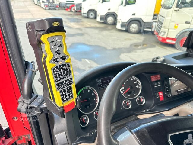 Camión portacontenedores de gancho MAN TGX 26.500 6x2 Meiller RS21.70 Funk Lift/Lenk