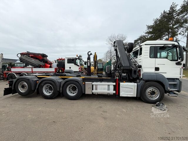 Containertransport (haakarmsysteem) MAN TGS 35.400 8x4 HOOKLIFT + CRANE HIAB 244 EP-4 H...
