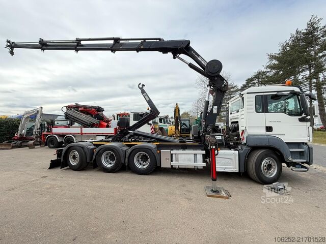 Containertransport (haakarmsysteem) MAN TGS 35.400 8x4 HOOKLIFT + CRANE HIAB 244 EP-4 H...