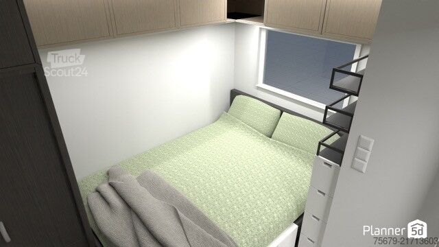 Utskiftbar påbygg med boksstruktur Sonderbau Truck-Camper, mobile Wohnkabine, Motor home, Luxusausstattung