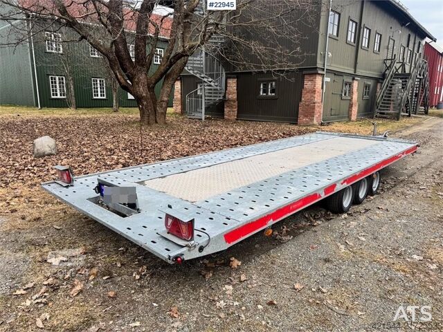 Plattformanhänger  Temared Tellus trailer with tipper – 3 axles