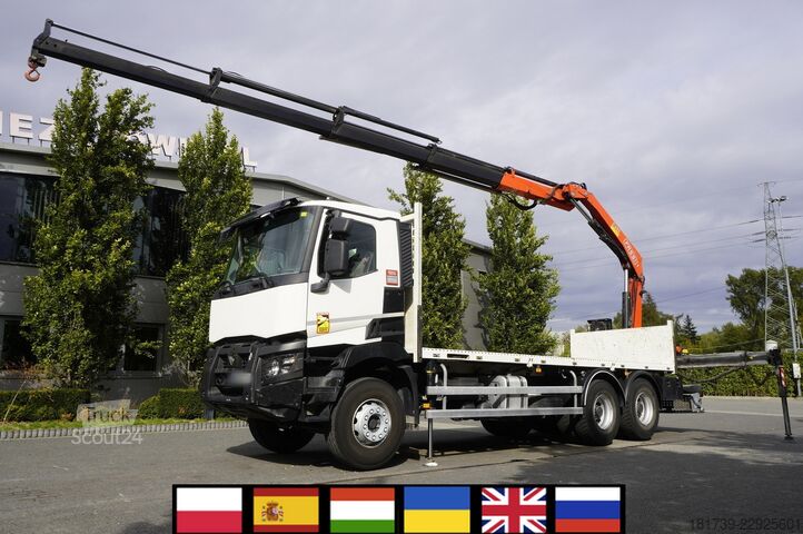 Platformă cu macara Renault C380 DTI 11 6x4 / Fassi F235A.0.24 E