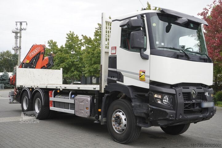 Platformă cu macara Renault C380 DTI 11 6x4 / Fassi F235A.0.24 E