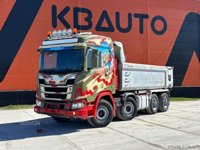 Savivartis Scania R 520 8x4 RETARDER / FULL STEEL / BOX L=5582 mm