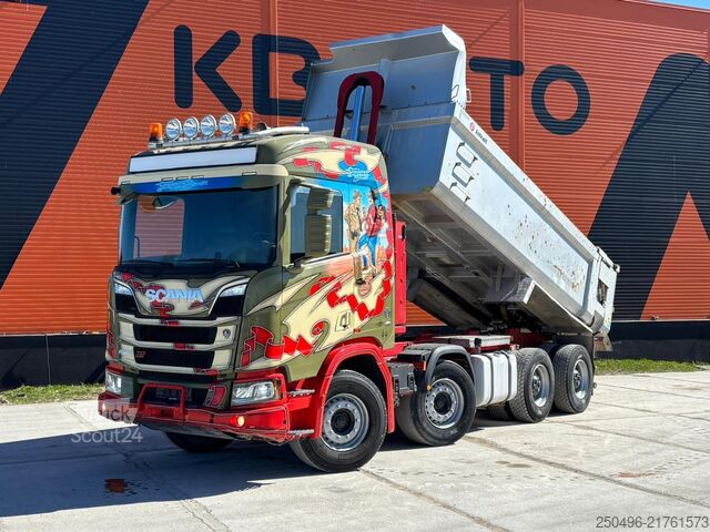 Savivartis Scania R 520 8x4 RETARDER / FULL STEEL / BOX L=5582 mm