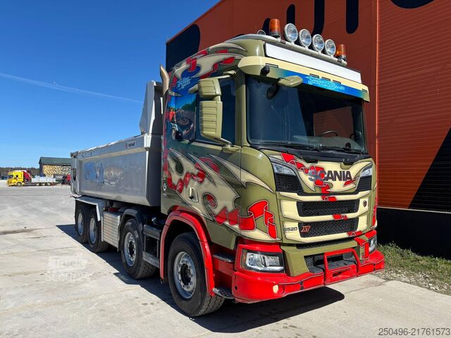 Savivartis Scania R 520 8x4 RETARDER / FULL STEEL / BOX L=5582 mm