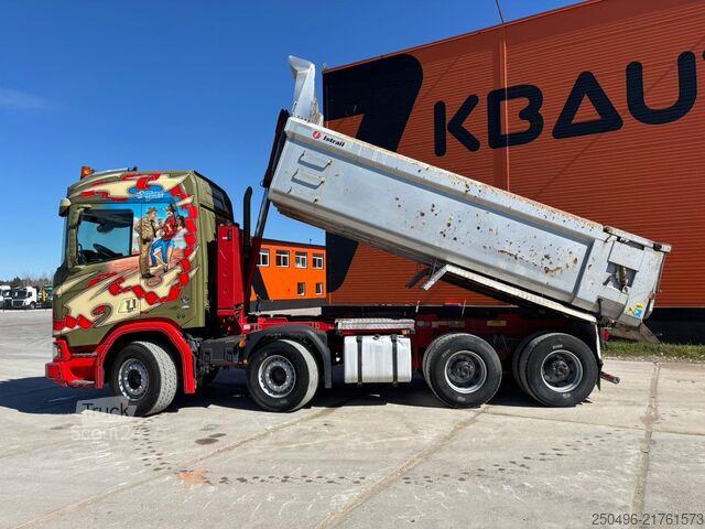 Savivartis Scania R 520 8x4 RETARDER / FULL STEEL / BOX L=5582 mm
