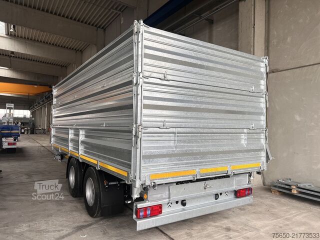 Pašizgāzēja piekabe Möslein TTD 19 AB  19 t Tandemkipper Tieflader, Breitbereifung 2 x Aufsatzbordwänden-- Neufahrzeug --