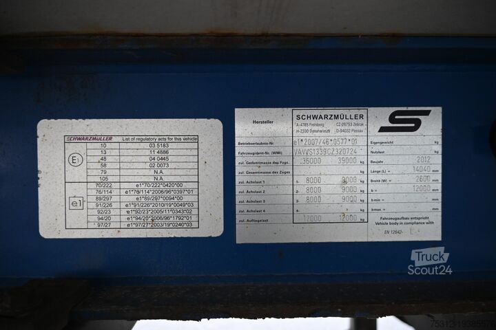 Semitrailer Schwarzmueller SPA 3/E  Carrier Vector 1850 MT Bi-Temperatur