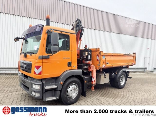 Самосвал MAN TGM 18.290 4X2 BB mit Kran Atlas AK 92.2-A2, Funk